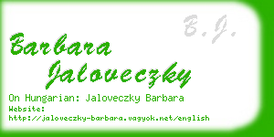barbara jaloveczky business card